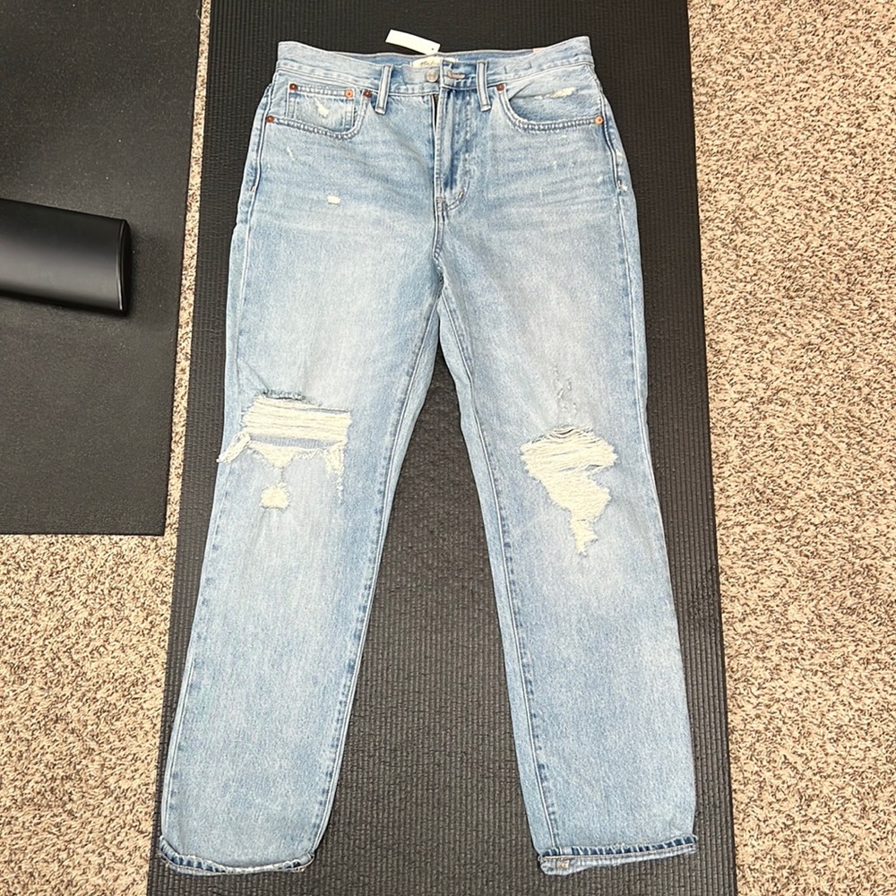 Light wash destroyed Perfect Vintage Jean, Madewell, size 27